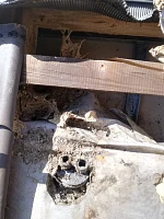 Состояние кровли до монтажа окна Fakro PTP-U3 ПВХ 78x140, старые проходки