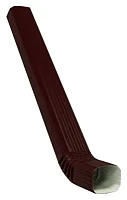 Труба прямоугольная с коленом 3 м ГрандЛайн Vortex Matt Полиэстер Matt 0,45 RAL 8017 (шоколад)
