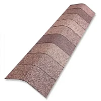 Коньково-карнизная черепица коричневых оттенков с минеральной посыпкой