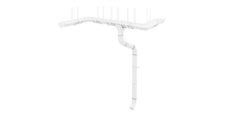 Колено трубы d-100 мм 60 гр. Grand Line Optima Полиэстер двухсторонний 0,6 RAL 9003