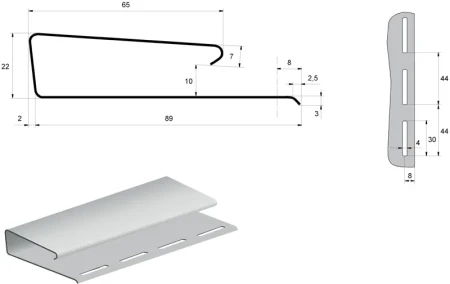 J-профиль широкий (наличник) Grand Line Standard коричневый