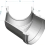 Угол желоба универсальный d-120 мм 135° ПВХ Döcke Premium   фото