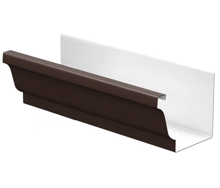 Желоб водосточный 120x86x3000 мм Металл Профиль Бюджет Полиэстер 0,5   фото