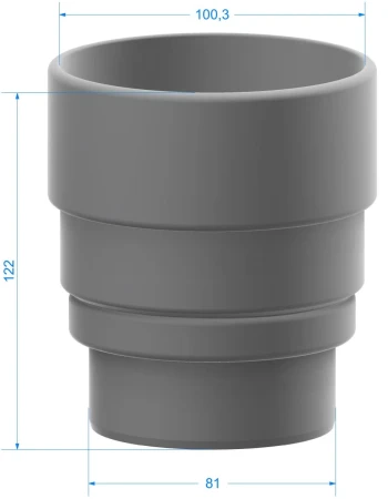 Переходник трубы (муфта) водостока ПВХ Döcke Lux   фото