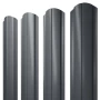 Штакетник Grand Line Полукруглый Slim Rooftop Matte (Стальной бархат) 0,5 фигурный   фото