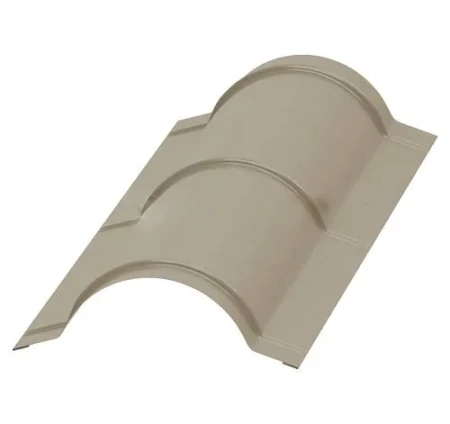 Планка конька круглого Металл Профиль R110x2000 0,45 Полиэстер цвет RAL 1035