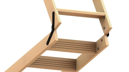 Чердачная люк-лестница Oman Складная 3-х секционная противопожарная Polar EI45   фото