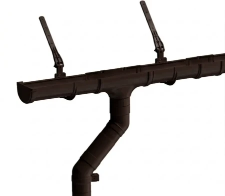 Комплект пластикового водостока d-120x85 мм Döcke Premium шоколад RAL 8019   фото