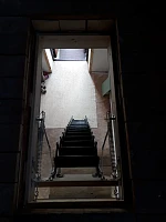 Чердачная лестница Fakro LST 60x120, вид сверху через люк