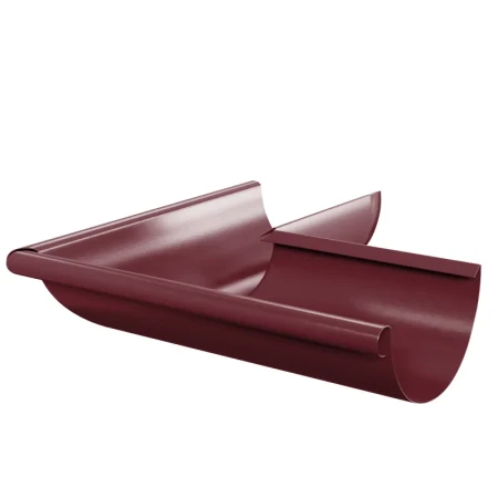 Угол желоба наружный d-150 мм 90 гр Металл Профиль FORAMINA PUR Purman двухсторонний 0,6 RAL 3005