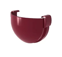 Заглушка желоба d-135 мм универсальная ПВХ ГрандЛайн Дизайн бордо RAL 3005