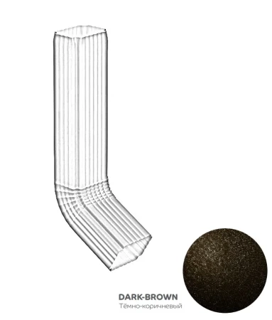 Труба водосточная с коленом 76x102x3000 мм Металл Профиль FORAMINA FREEZE QUADRO Valori двухстороннее 0,5 DarkBrown