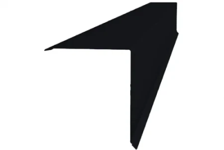 Планка конька односкатной кровли Grand Line 160x160 0,5 PurLite Matt цвет RAL 9005