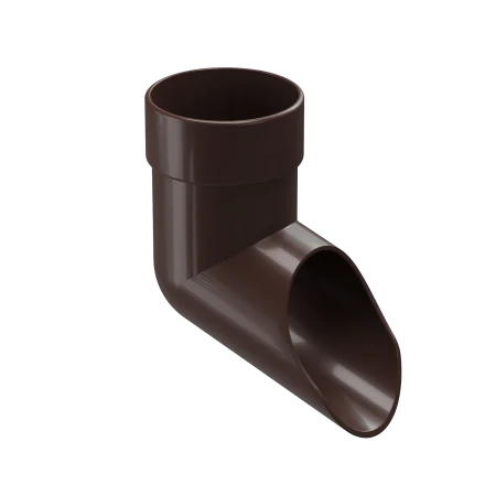 Колено стока (наконечник) d-100 мм ПВХ Döcke Lux шоколад RAL 8019