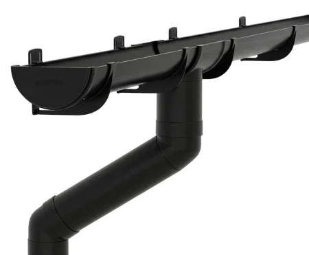 Комплект пластикового водостока d-120/90 мм ГрандЛайн Классика черный RAL 9005   фото