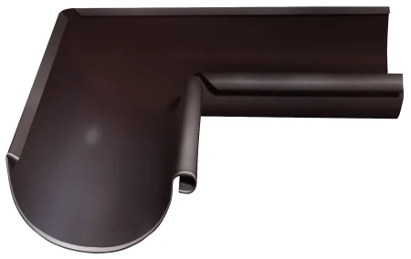 Угол желоба внутренний d-125 мм 90 гр Grand Line Optima Полиэстер двухсторонний 0,55 RAL 8017