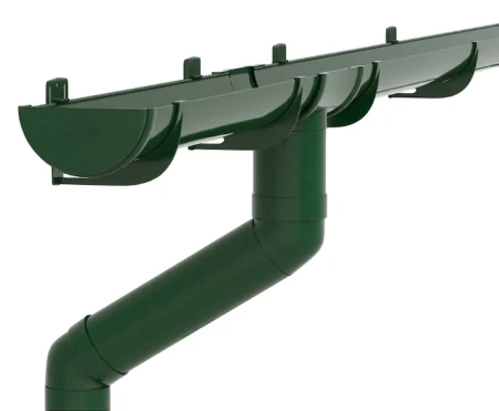 Комплект пластикового водостока d-120/90 мм ГрандЛайн Классика зеленый RAL 6005   фото