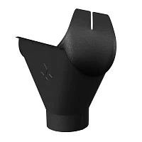 Воронка желоба выпускная d-125x90 мм Аквасистем Премиум PU Matt 0,6 RAL 9005