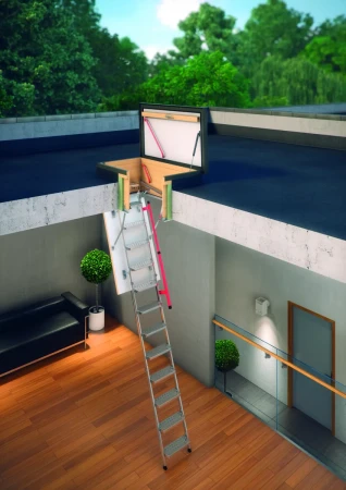 Чердачная люк-лестница Fakro LMP термоизоляционная   фото