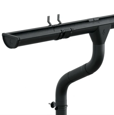 Комплект металлического водостока Аквасистем Комфорт d-125x90 мм 6 м/3 м Полиэстер 0,55 RAL 9005   фото