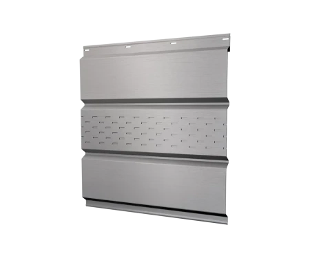 Металлический софит Grand Line Print Elite 0,45 с частичной перфорацией Milky Wood