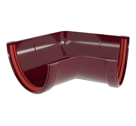 Угол желоба универсальный d-120 мм 135 гр ПВХ Grand Line Классика бордо RAL 3005 Угол желоба универсальный d-120 мм 135 гр ПВХ Grand Line Классика бордо RAL 3005