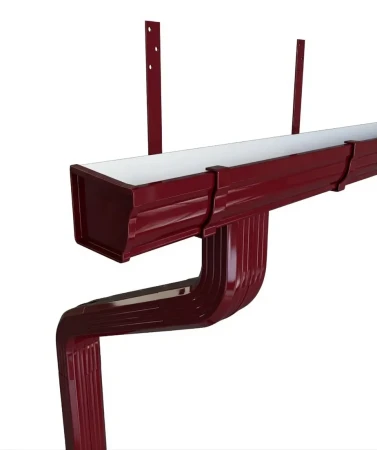 Металлический водосток (комплект) Grand Line Vortex d-127x78 мм Полиэстер RAL 3005   фото