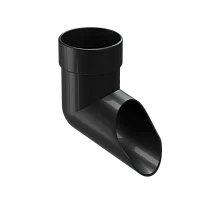Колено стока (наконечник) d-100 мм ПВХ Döcke Lux карбон RR 33