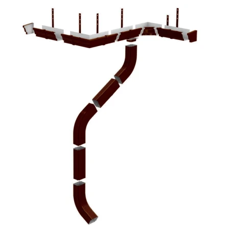 Заглушка желоба правая 120x86 мм Металл Профиль Бюджет Полиэстер 0,5 RAL 8017