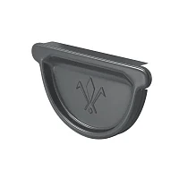 Заглушка желоба универсальная с резиновым уплотнителем d-125 мм Аквасистем Комфорт Полиэстер 0,55 RAL 7024