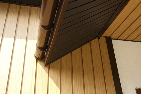 Виниловый софит Grand Line Estetic Premium со скрытой перфорацией коричневый