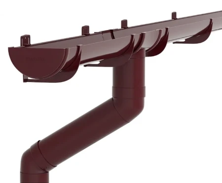 Комплект пластикового водостока d-120/90 мм ГрандЛайн Классика бордо RAL 3005   фото
