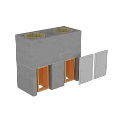 Двухходовые дымоходы без вентканала Schiedel Uni Комплект дополнительной дверцы прочистки  0.66 пм для двухходового дымохода без вентканала