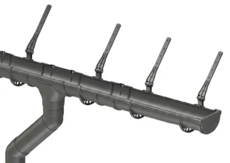 Комплект пластикового водостока d-120x80 мм Döcke Standard серый RAL 7024   фото