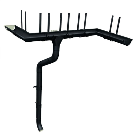 Комплект металлического водостока ГрандЛайн GL PE Matt d-125x90 мм Полиэстер Matt RAL 9005   фото