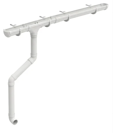 Комплект пластикового водостока d-135/90 мм ГрандЛайн Дизайн белый RAL 9003   фото