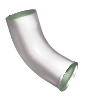 Колено стока d-100 мм 60 гр. Grand Line PE Полиэстер двухсторонний 0,6 RAL 9003