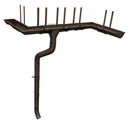 Комплект металлического водостока ГрандЛайн GL PU d-150x100 мм 6 м/3 м Полиуретан RR 32   фото