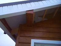 Установка панелей ЭкоБруса Золотой дуб