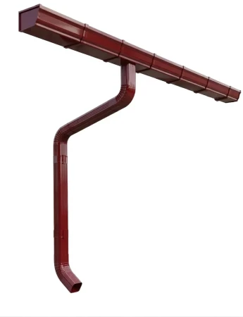 Металлический водосток (комплект) Grand Line Vortex d-127x78 мм Полиэстер RAL 3005   фото