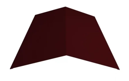 Планка конька плоского простая Металл Профиль 115x115x2000 0,45 Полиэстер цвет RAL 3005