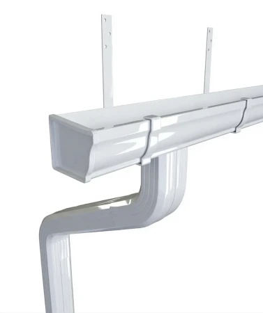 Комплект металлического водостока ГрандЛайн Vortex 127x78 мм Полиэстер RAL 9003   фото