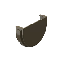 Заглушка желоба d-120 мм ПВХ Döcke Premium каштан RAL 8017