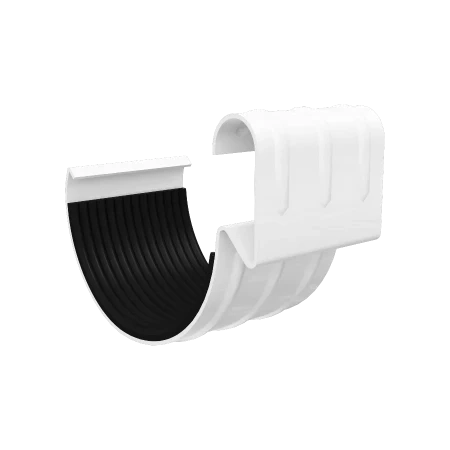 Соединитель желоба d-125 мм Металл Профиль GRANDSYSTEM Полиэстер 0,6 мм RAL 9010