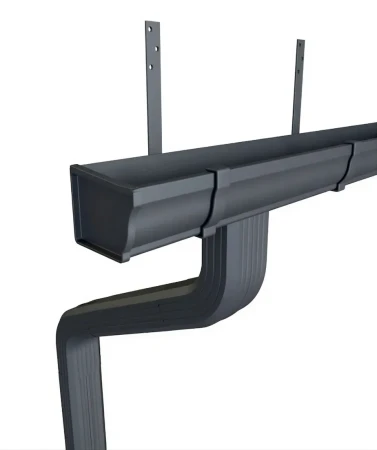 Комплект металлического водостока ГрандЛайн Vortex Matt 127x78 мм Полиэстер Matt RAL 7024   фото