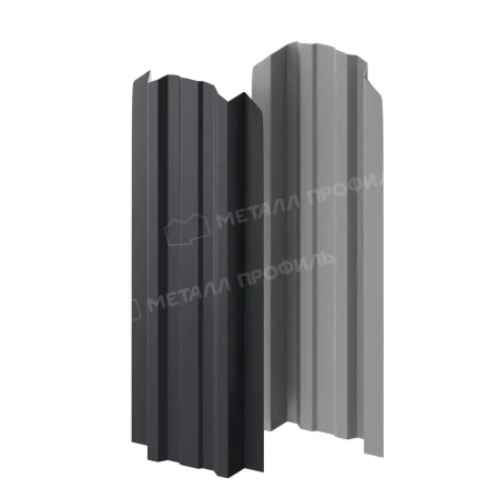 Прямоугольный Lane Полиэстер 0,45 RAL 7024 фигурный