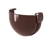 Заглушка желоба d-135 мм универсальная ПВХ ГрандЛайн Дизайн шоколадная RAL 8017