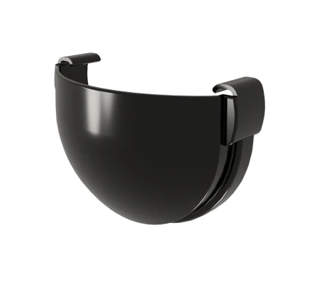 Заглушка желоба d-135 мм универсальная ПВХ Grand Line Дизайн черная RAL 9005