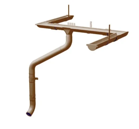 Крюк желоба карнизный профилированный d-125x145 мм Металл Профиль GRANDSYSTEM 3,0 RAL 8017