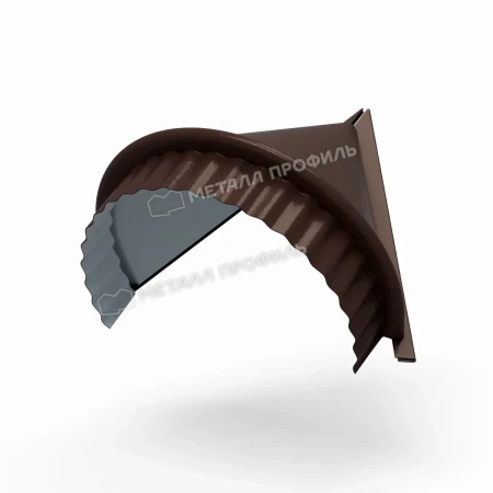 Заглушка конька круглого конусная Металл Профиль 0,5 Norman цвет RAL 8017